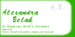 alexandra belak business card